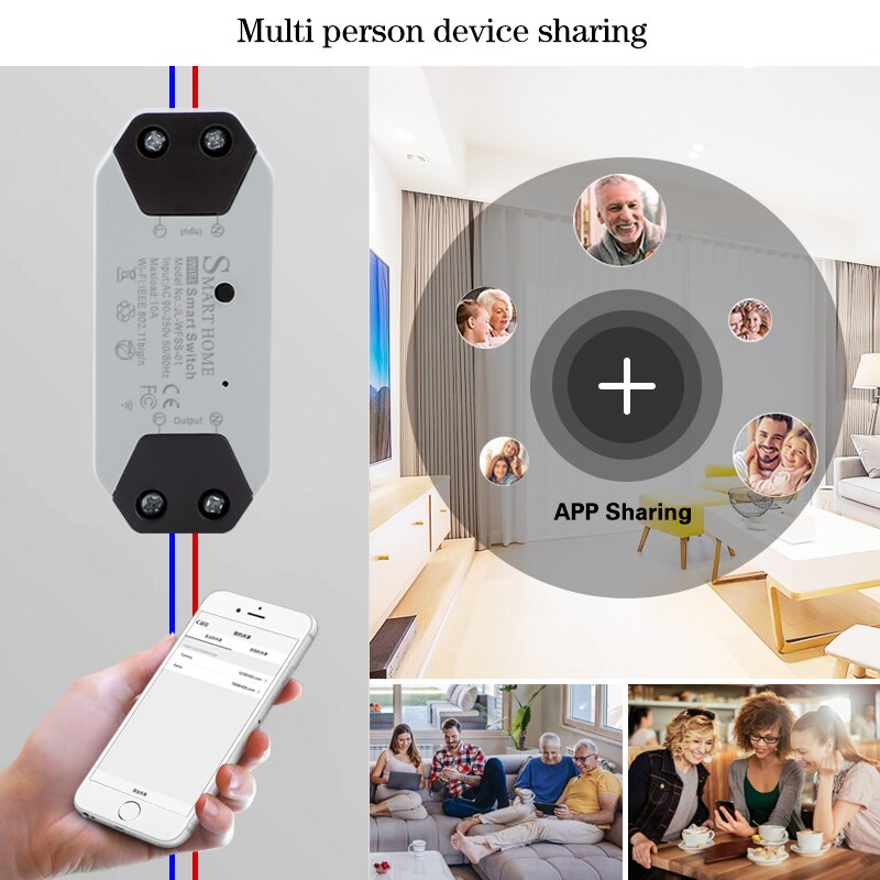 DIY tuya WiFi Smart Light Switch Universal Breaker Timer Smart Life APP Wireless Remote Control Works with Alexa Google Home
