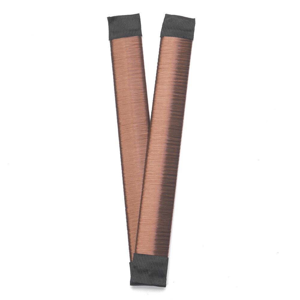 Herramienta de cabello trenzado circular de forma circular, utensilio para hacer moños de rosquilla flexible francesa, utensilios de estilismo para el pelo Diy de Clip de estilo de peinado, 1 ud.: light coffee