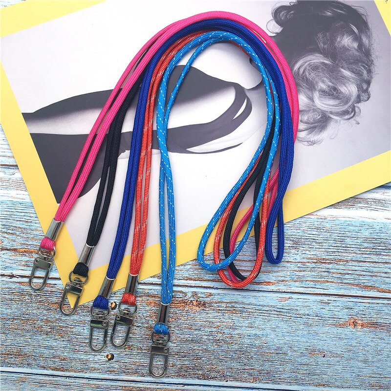 50 pz/lotto Metallo cilp Cordicelle Al Collo Cinghia Del Telefono per ID passaggio carta Distintivo Palestra chiave/Supporto Del Telefono mobile Del USB FAI DA TE Corda di Caduta Cordino