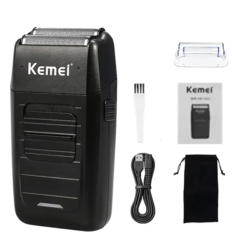 Kemei Elektrische Haarschneidemaschine Kit Herren Haarschneidemaschine Professionelle Haarschneidemaschine Clipper KM-2296 KM-2299 KM-1102: Black