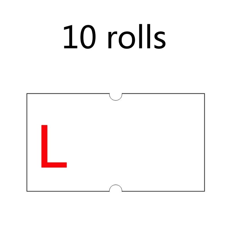 Rouleaux d'étiquettes de prix en rouleau, 10 pièces, couleur, une rangée, papier, B03C