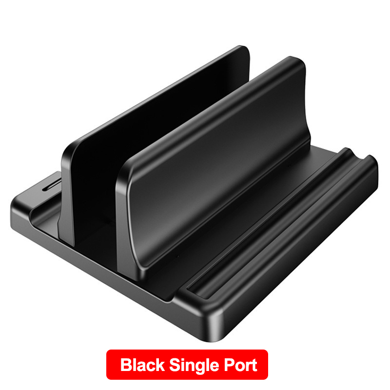 Vertical Laptop Stand, Laptop Holder With Adjustable Dock, ABS Single/Dual Slots Computer Holder Compatible With Tablet, Book: Orange