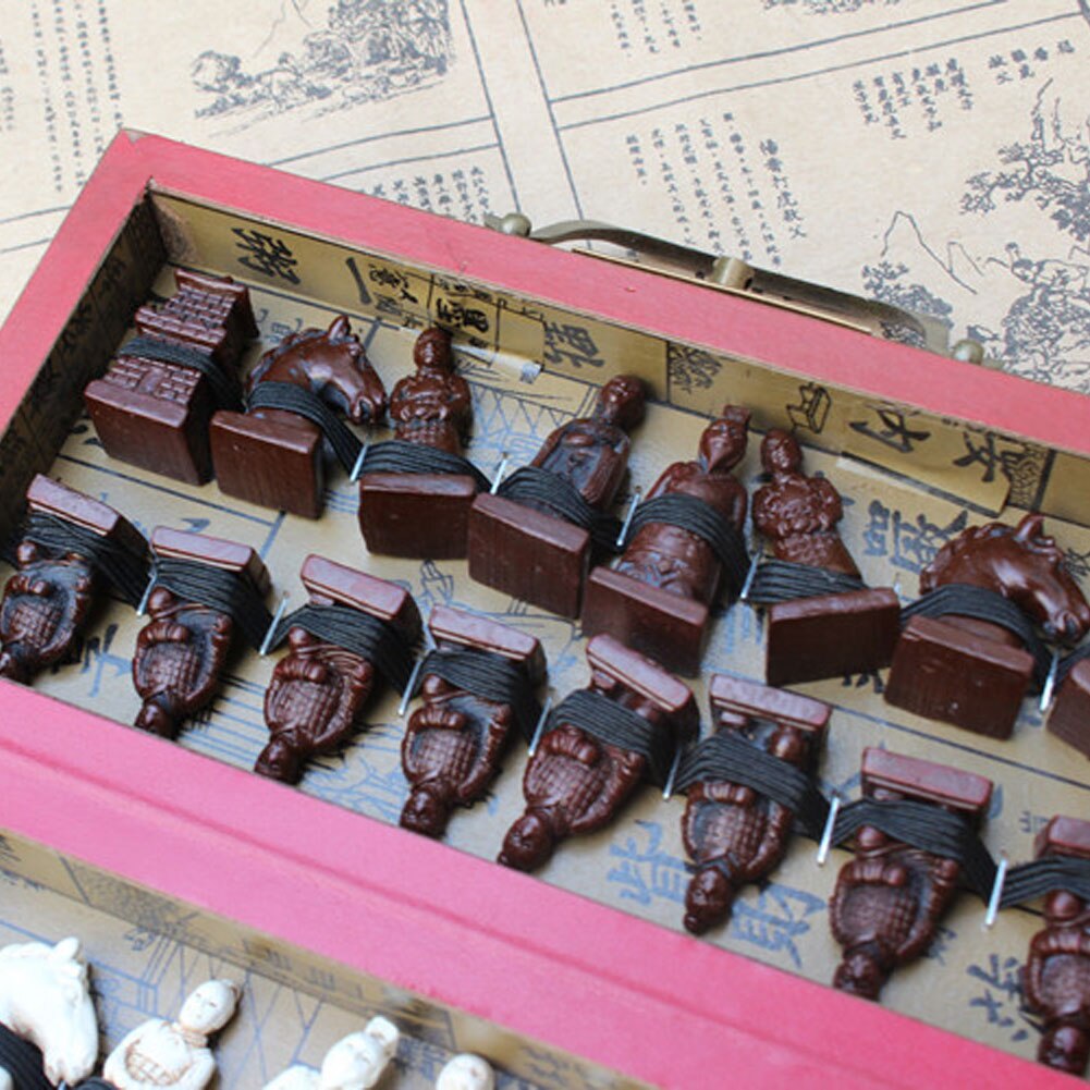 Jeu d'échecs de Table de soldats de la dynastie Qing, jouet amusant pour enfants et adultes