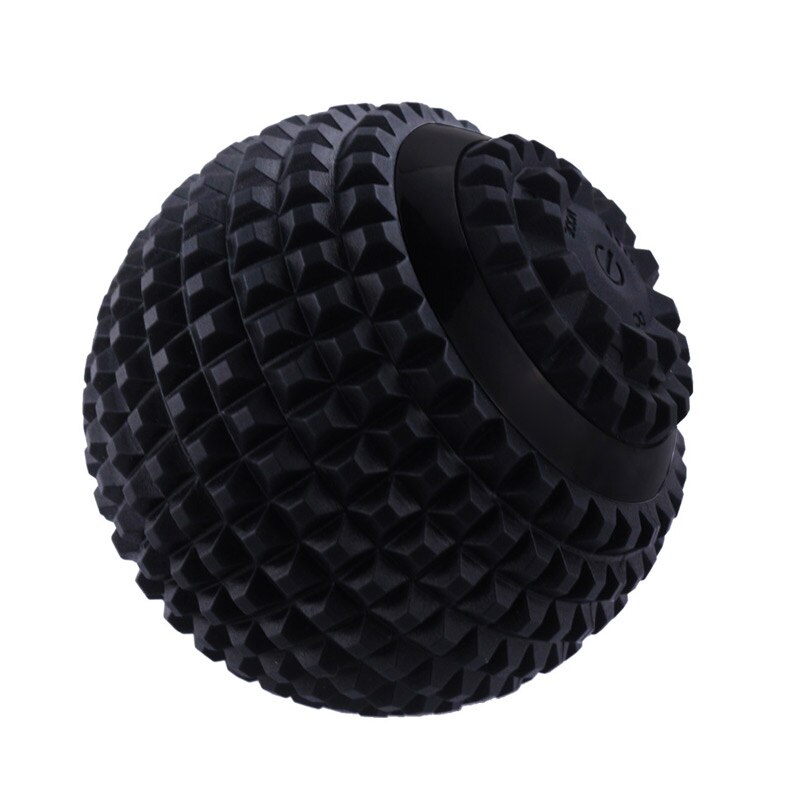 Siliconen Elektrische Yoga Bal Diepe Spier Trillingen Fitness Bal Verstelbare Voet Massage Fascia Bal 3D Vibratie Massage Bal: 04 full black