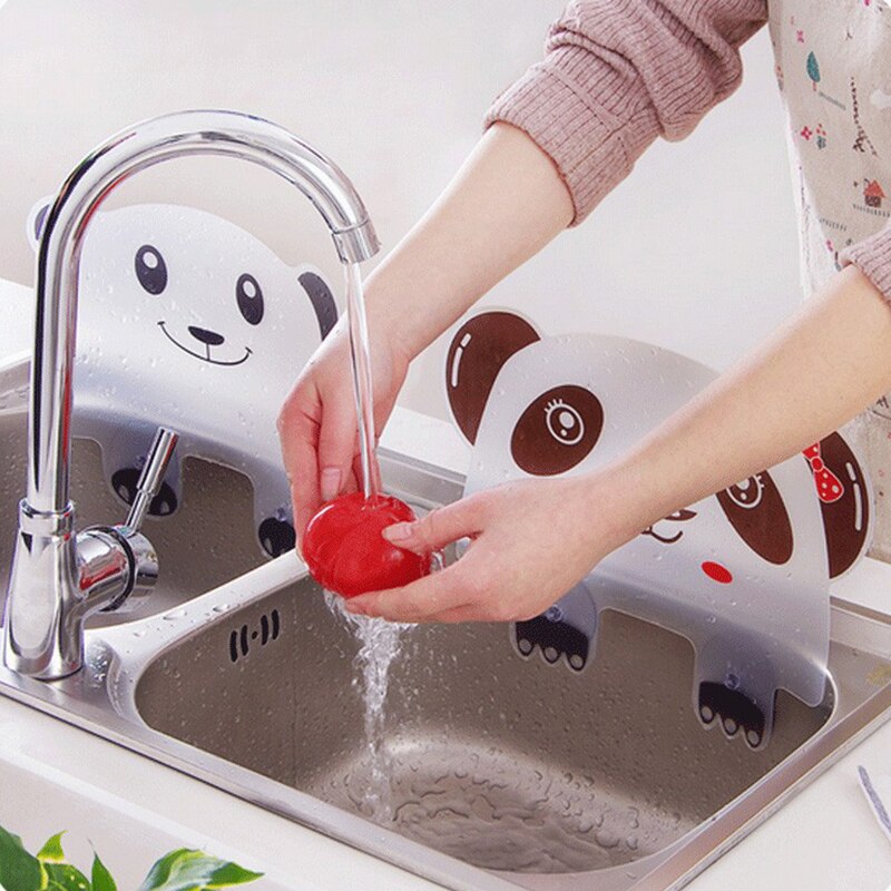 Köksredskap söta panda sucker cup splatter skärmar olja vatten splash ogenomtränglig baffel skärm för matlagning stekpanna diskbänk m.