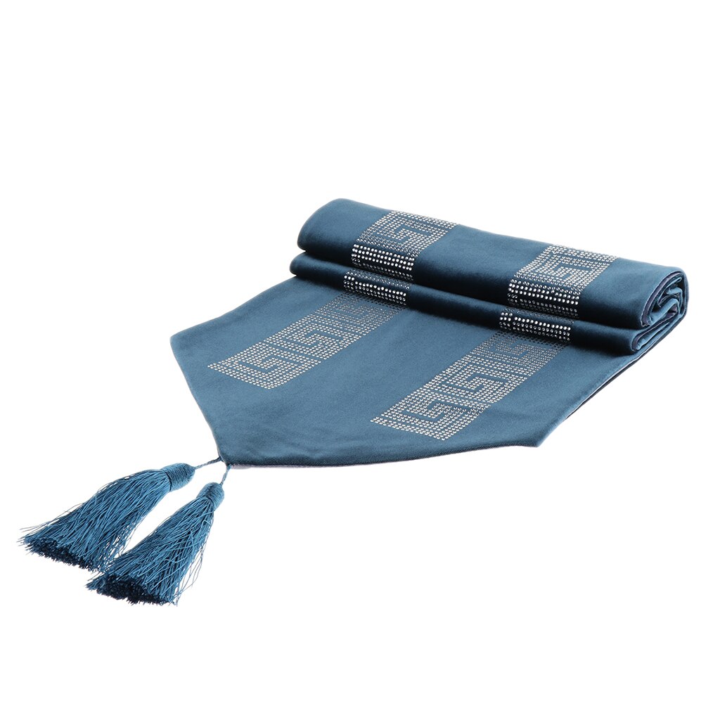 Wedding Party Table Setting Decorations Table Runner Home Dining Table Decor (Dark Blue, Beige,Rose Red)