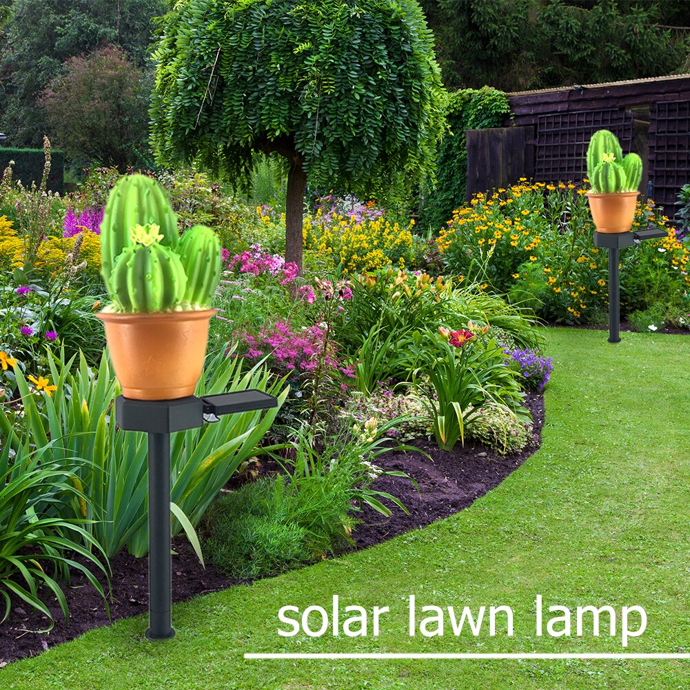 LED lampe solaire Cactus perroquet hibou lumière capteur contrôle pic lumière pour jardin chemin rue cour éclairage étanche: item-02 1pc
