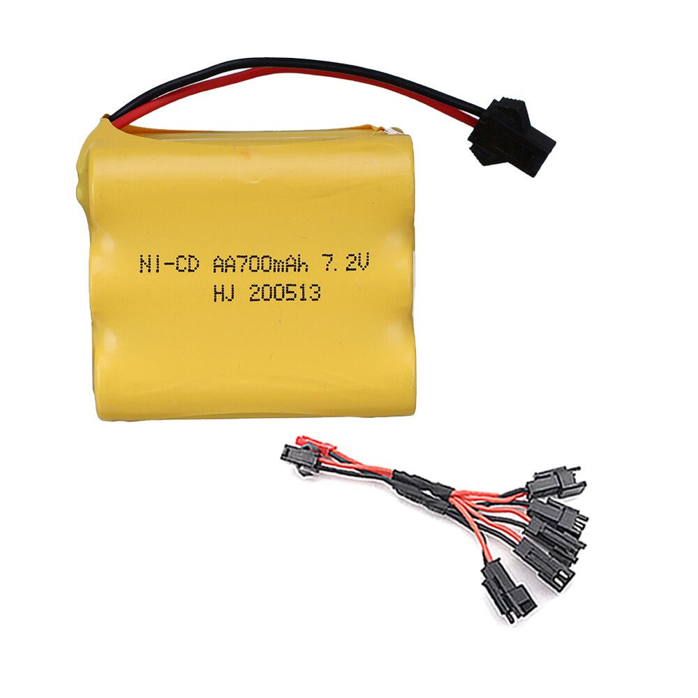 Batería de 7,2 v, 700 mah, AA, NICD, para control remoto, juguetes eléctricos, NI-CD, AA, 7,2 V, 700 MAH, paquete de baterías: 1pcs 5in1