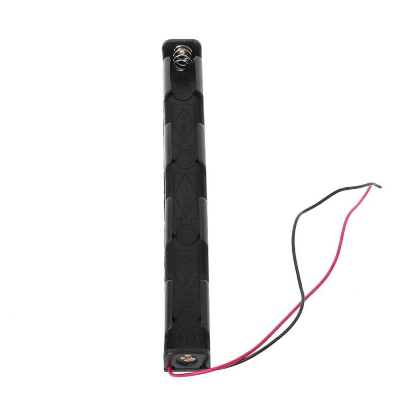 Batteriefach 5th 3 aa 4.5v lange streifen aufbewahrungsbox schwarze kabelanschlüsse batterien einseitiger kunststoffbehälter