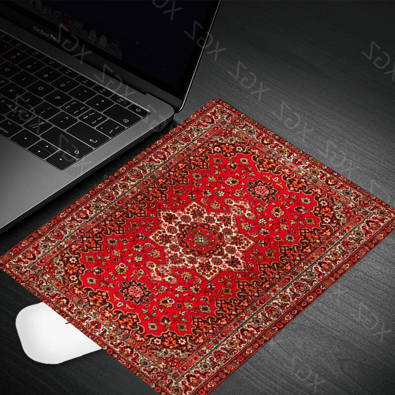 Yzuoan Persian Carpet Big Rubber Non-slip Laptop Gaming Keyboard Mouse Pad for CS GO Dota LOL 22X18CM: 22x18-4