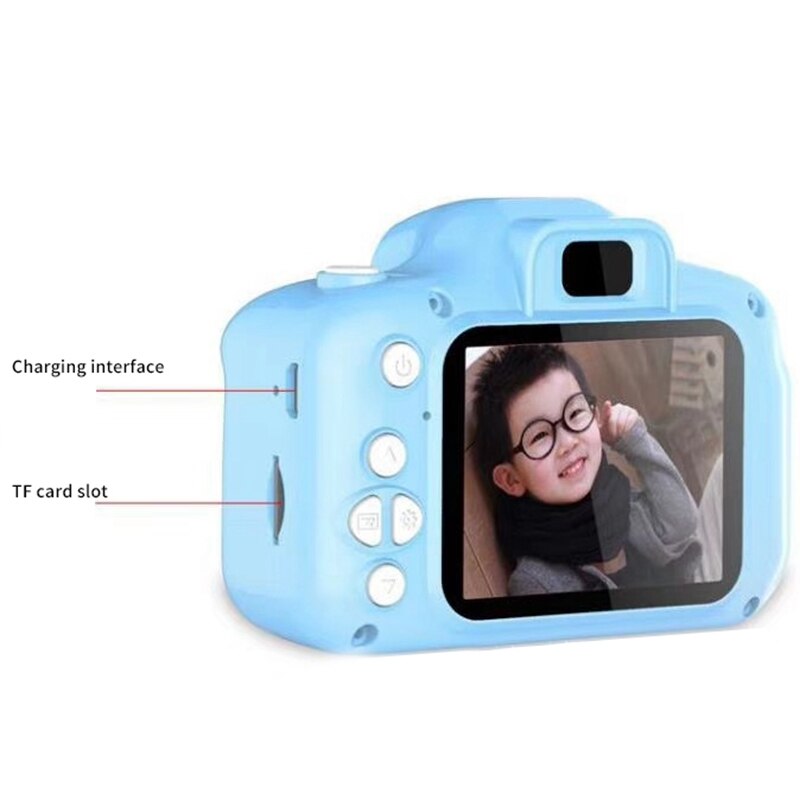 X2 Kids Camera Mini DSLR Camera Cartoon Toy Digital Camera 1.3 Mespaceixel 1080P HD