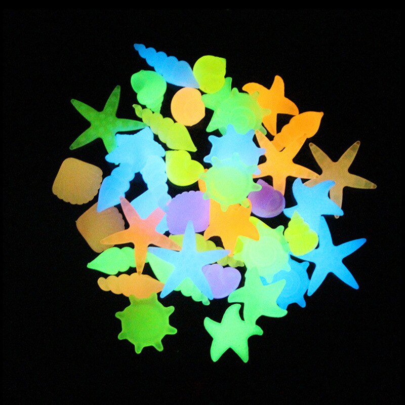 20Stck Leucht Steine glühen in das dunkel Fisch Schwimmbad Steine Muscheln Landschaft Aquarium Dekor Harz Handwerk Ornament Garten Aquarium
