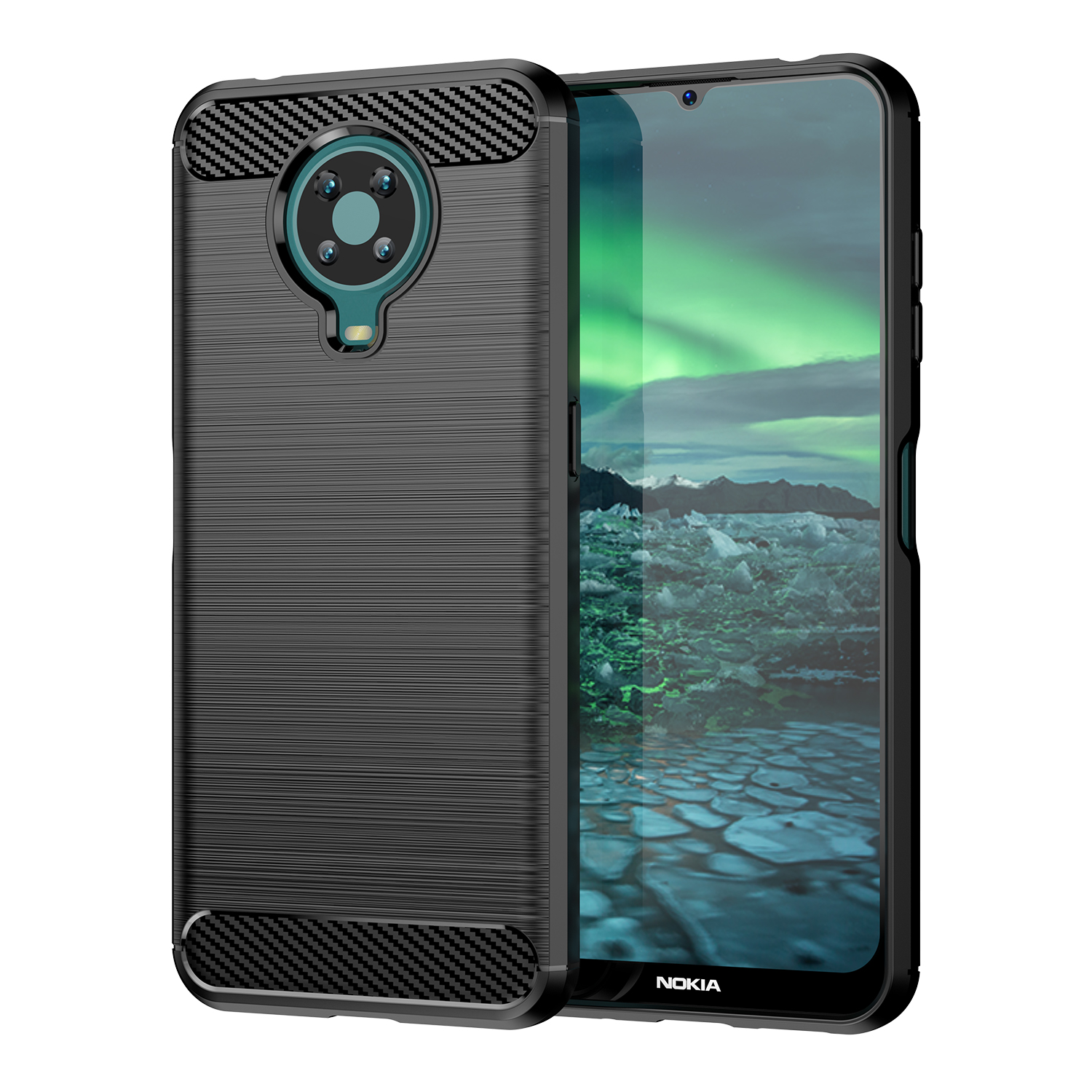 Silicone Case for Nokia G10 G20 G11 G21 G50 Shockproof Carbon Fiber Back Cover for nokia g60 g400 Soft Matte phone cases