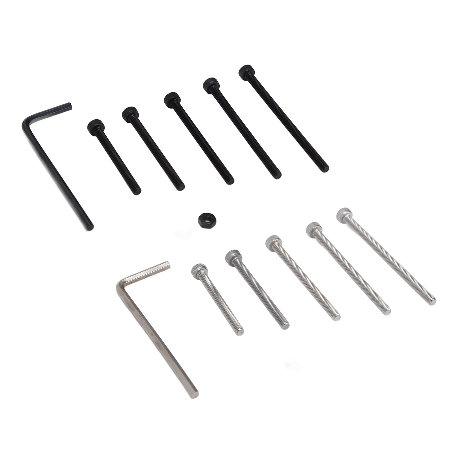 200Pcs Hex Nut Bolt Assortment Kit Hex Socket Head Cap Screws Assortment Set with Wrenches for Industry Cylinder Head Bolt Set