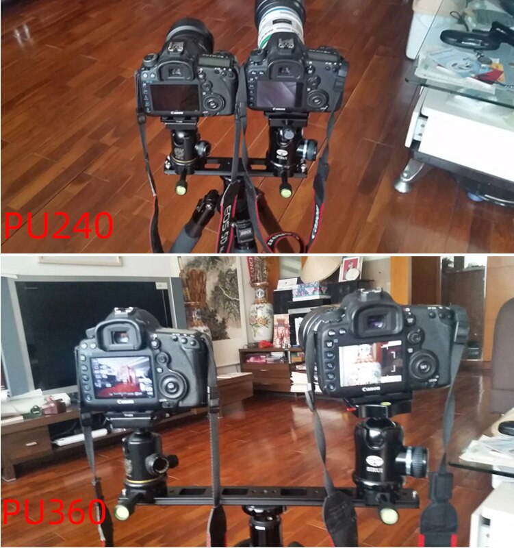 Double camera bracket Arca Swiss Quick release plate tripod ball head for Panoramic long focal lens and Light stand flash holder