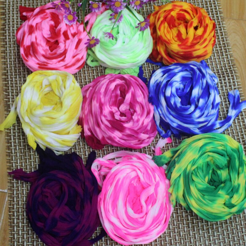 5pcs Double Color Nylon Stocking Flower Material Tensile Stocking Material Accessory Handmade Home DIY Nylon Flower Crafts