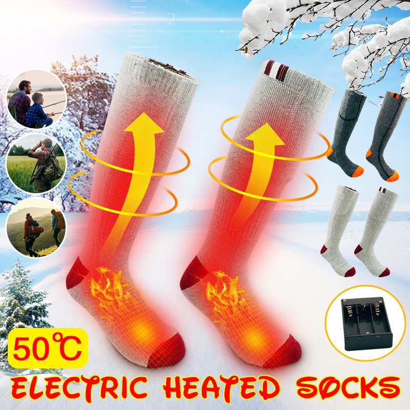 Elektrische Verwarmde Sokken Warmer Sokken Oplaadbare Batterij Voor Mannen Vrouwen Mannen Winter Outdoor Fietsen Sport Voet Heater