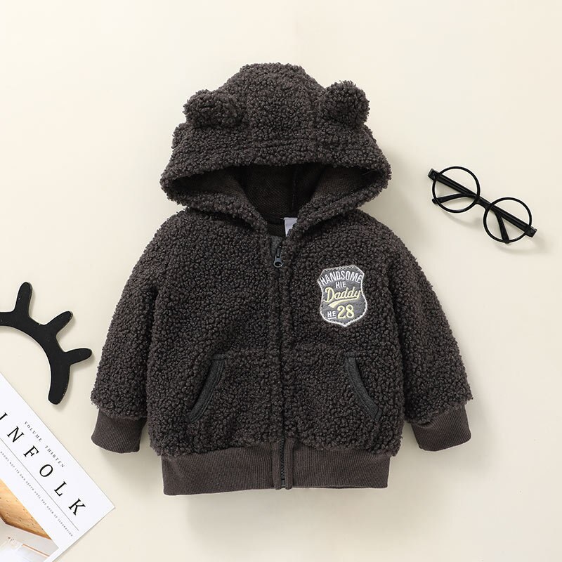 Lange Mouwen Hoodie Ziper Baby Meisje Jas Mode Baby Meisjes Kleding Winter Warm Pasgeboren Kleding Jongens Jas 3-24months