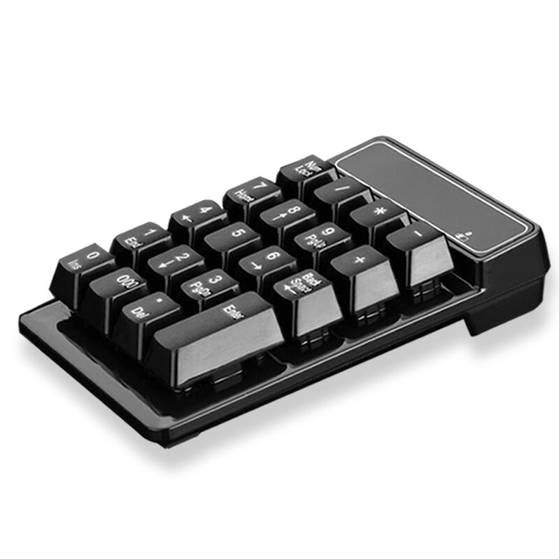 Basix 19 Toetsen Bluetooth Wireless Numeriek Toetsenbord Mini Numpad Toetsen Nummer Pad Digitale Toetsenbord Voor Pc Accounting Taken Toetsenbord: bluetooth keyboard