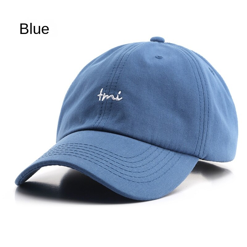 Sleckton udendørs beskyttelse sol hat til damer bomuld baseball cap mænds afslappet toppede cap bogstaver snapback hatte til kvinder: Blå