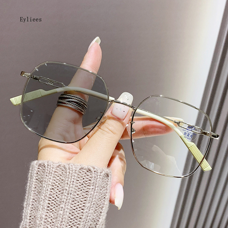 Gafas fotocromáticas para miopía para hombre y mujer, lentes ópticas con montura grande, Gafas de 0 a-4,0, Gafas antiluz azul: Negro / 0
