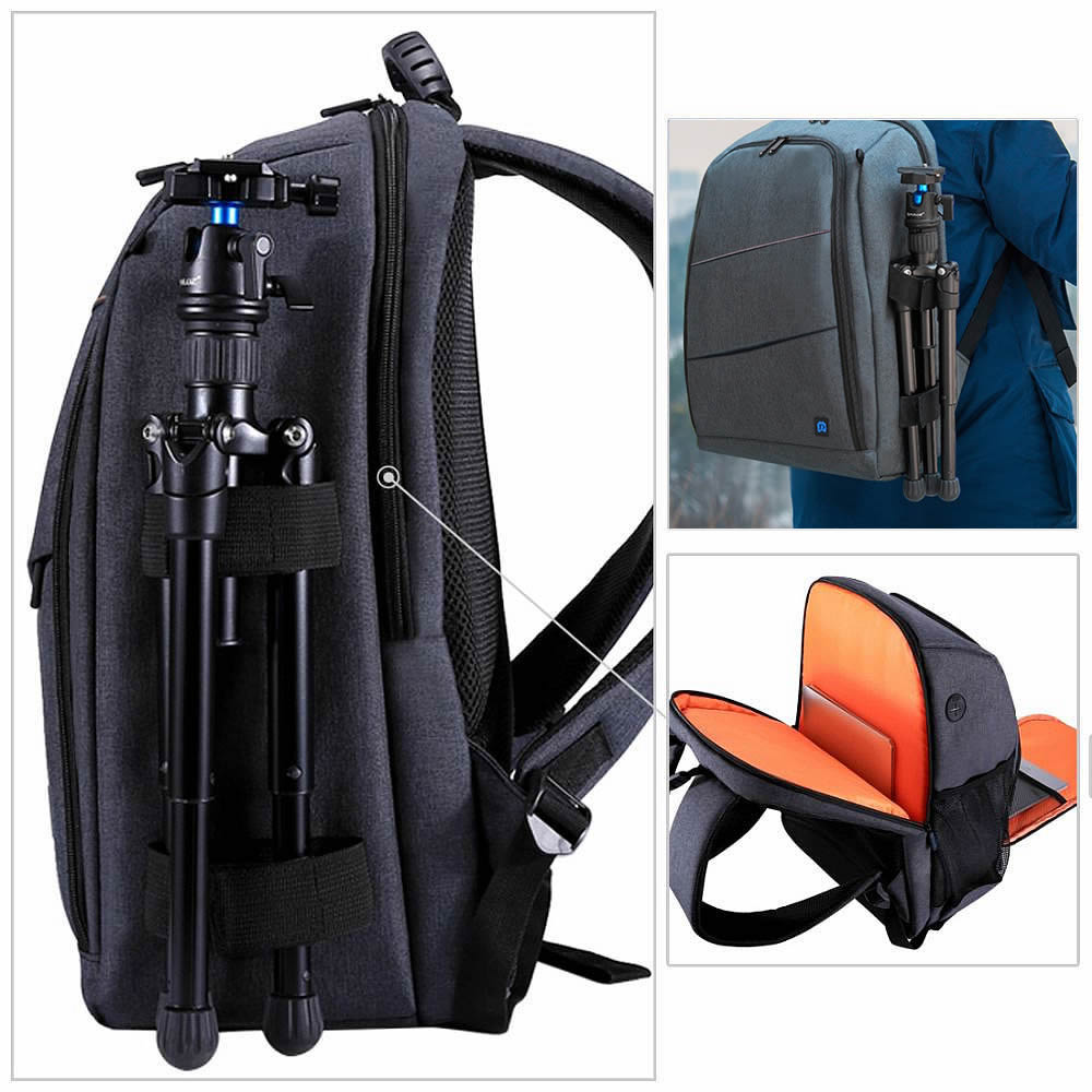 Large Capacity Camera Backpack Waterproof Photography Bag with Charging Headphone Hole Rain Cover Camera Shoulder Bag DSLR Bags