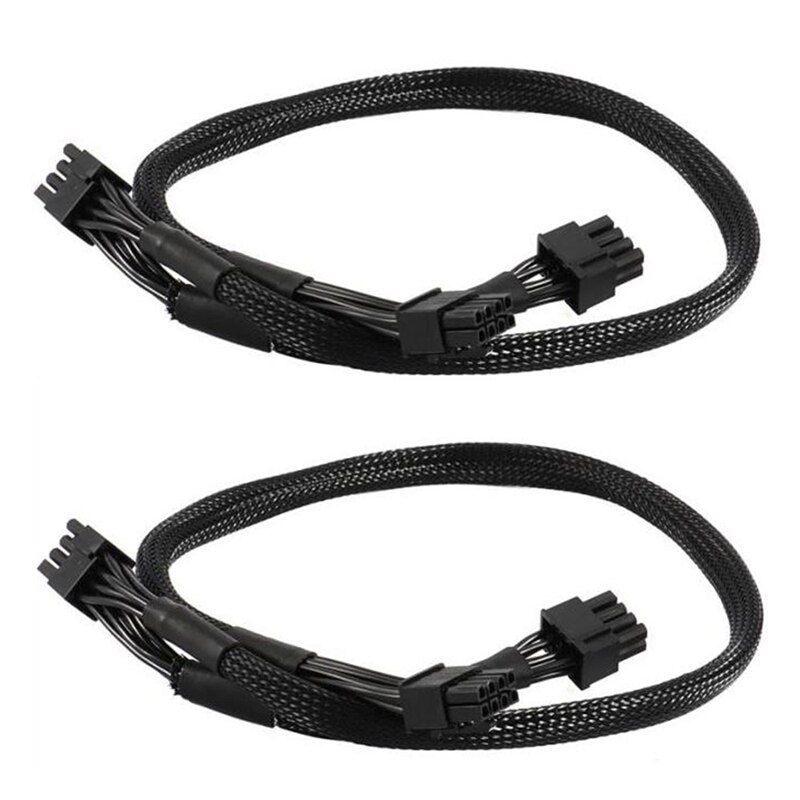 2Pcs Psu 8Pin Naar Dual 8Pin(6 + 2) pin Pcie Modulaire Voeding Kabel Voor Evga Supernova G2 G3 P2 T2 Gs 650 750 850 1000: Default Title