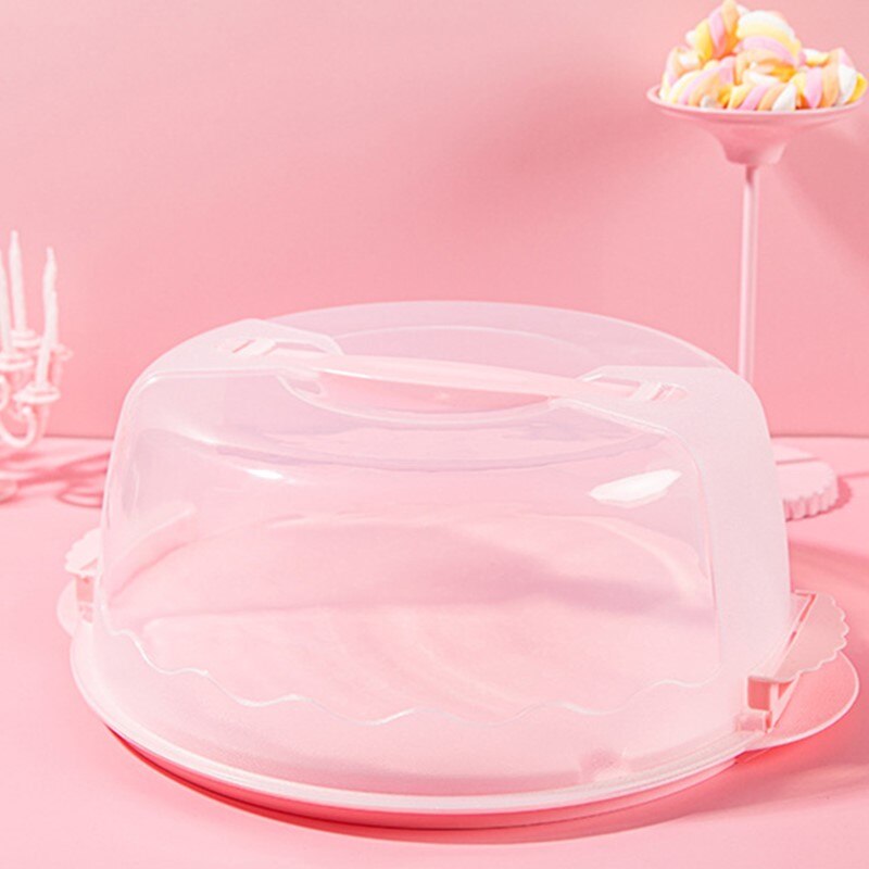 Jo life 1 set genomskinlig tårtlåda plast bröllopstårta förpackningsunderlag klara lådor cupcake muffin kupolhållare