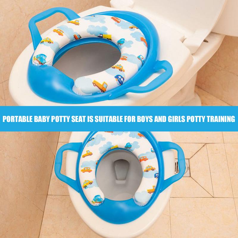 Soft Potty Training Potty Seat with 2 Handles Splash Guard
