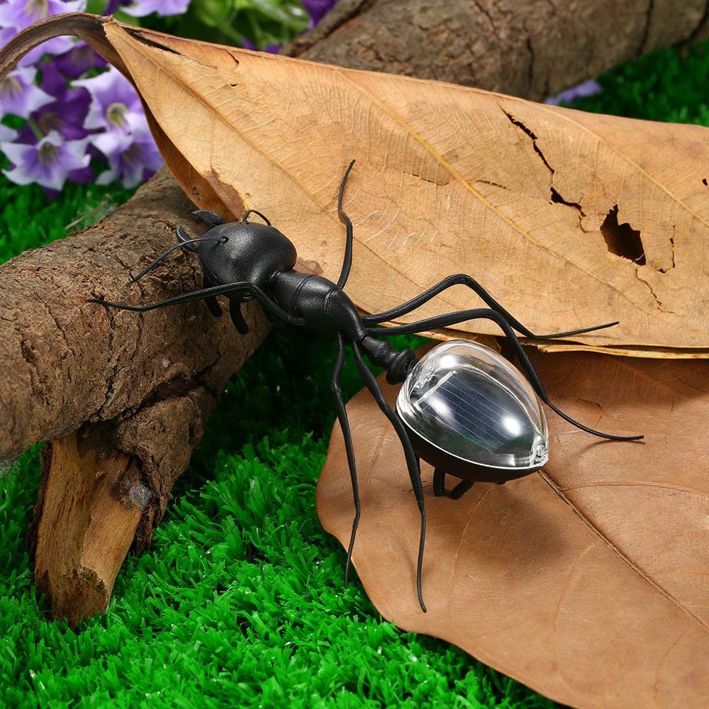 Black ABS Electronic Components Ant Insect Kids Educational Toy Magic Solar Powered Toy Approx 8.3*9*2.5 cm