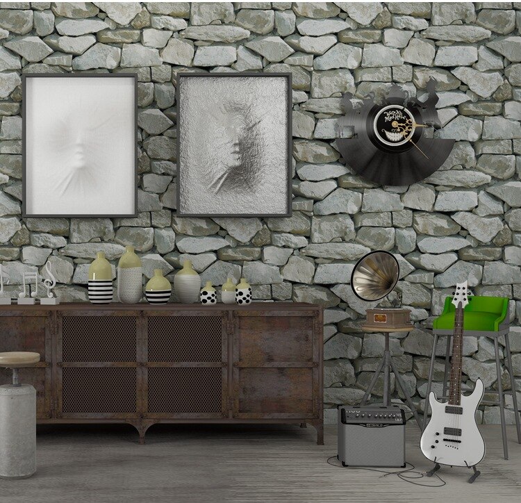3D Baksteen Rock Behang Roll Luxe Behang Woonkamer Slaapkamer Muur Decor