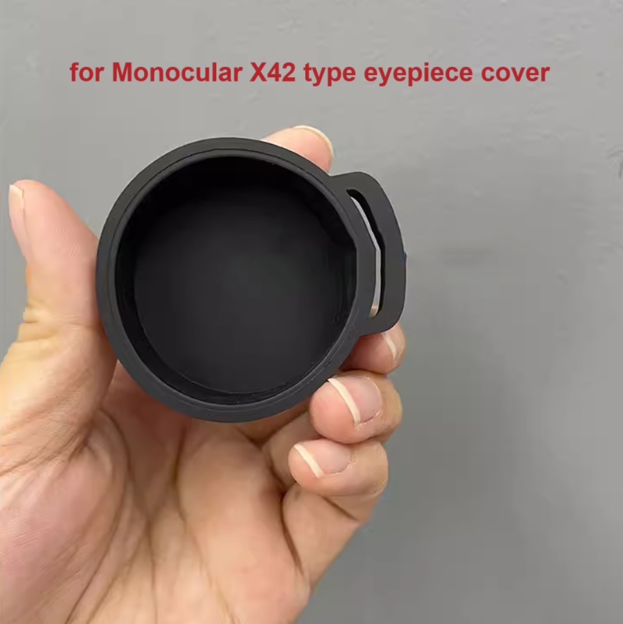Binoculars Telescope Universal Rubber Eyepiece Cover Monocular Objective Lens Dust Protective Shield Elastic Eye Cup Cap Guard: silver