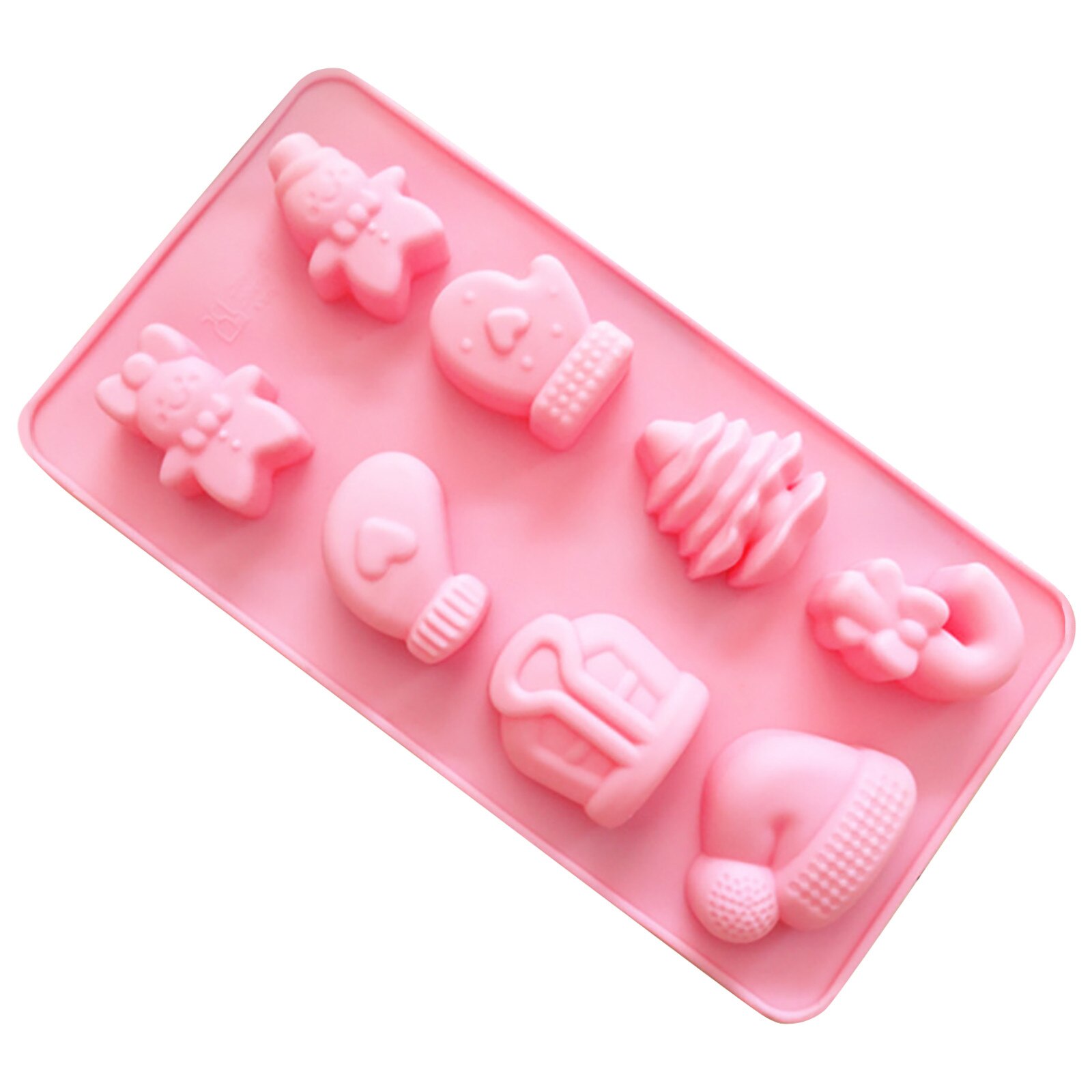 30 # Kerst Diy Chocolade Mal Siliconen Lepel Chocolade Bakken Tools Non-stick Cakevorm Jelly & Snoep 3D mold Decoratie Diy: H