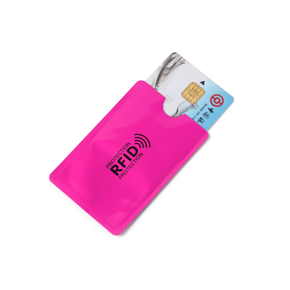 10 stks/partij Anti Rfid Portemonnee Blokkeren Reader Lock Bank Kaarthouder Studenten Id-kaart Bescherming Metalen Creditcardhouder Aluminium