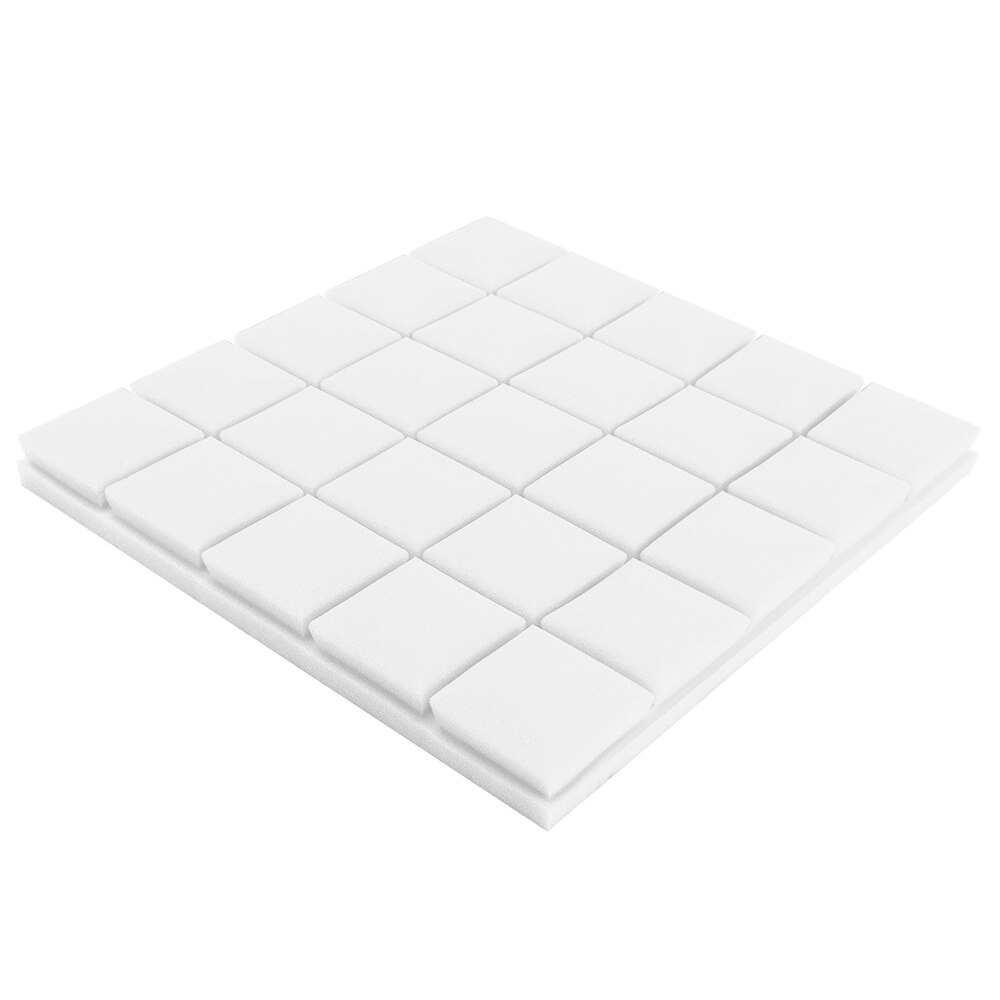 Acoustic Foam Panel Soundproof Foam Wedge Studio KTV Wall Echoes Absorption for studio recording ktv home: Low-density White