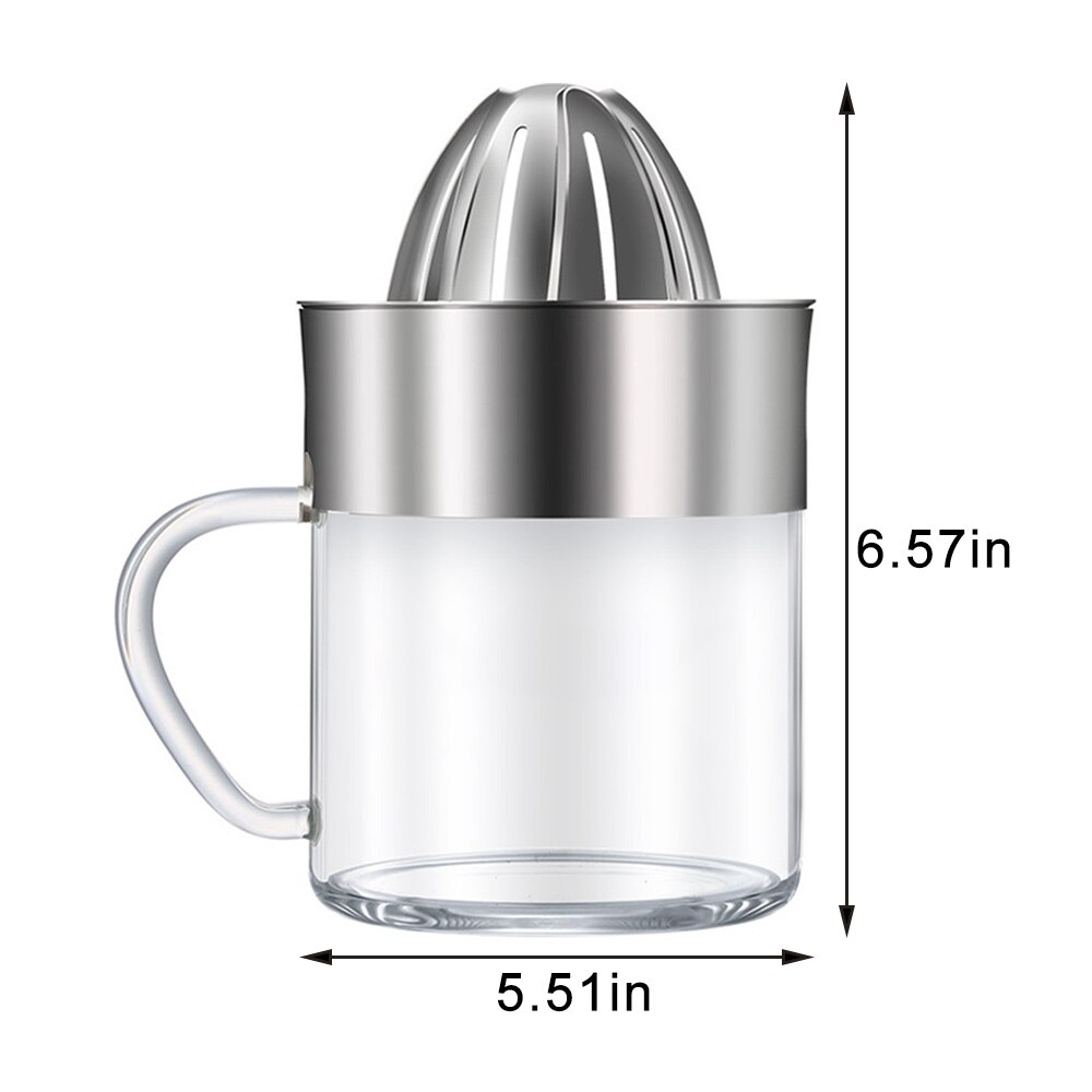 Oranje Handleiding Sapcentrifuge-Mini Eenvoudige Rvs Glas Citruspers Lime Lemon Handpers