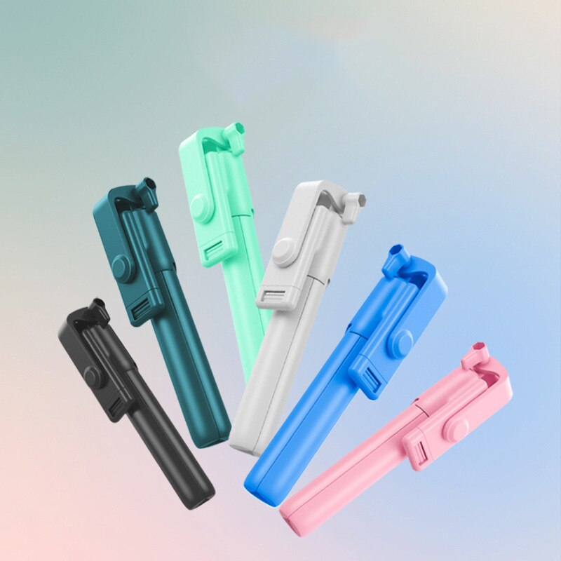 Wireless Bluetooth-compatible Selfie Stick Foldable Mini Tripod Shutter Remote Control for Ios Android