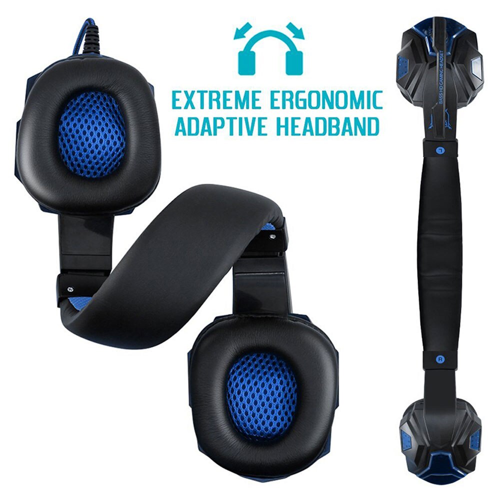 Gaming headset datamaskin stereo gaming hodetelefoner beste casque dyp bass spill øretelefoner med mic led lys for pc gamer