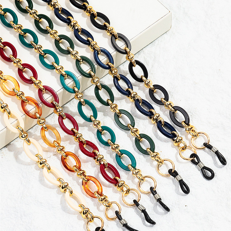 70cm Vintage Acrylic Glasses Chain for Men Women Sunglasses Chains Lanyard Neck Strap Rope Eyeglasses Holder Cord