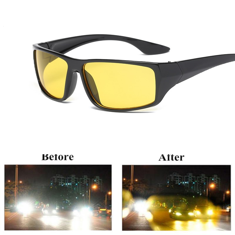 Anti-Glare Motorfiets Rijden Bril Nachtzicht Bril Beschermende Gears Zonnebril Nachtzicht Drivers Goggles