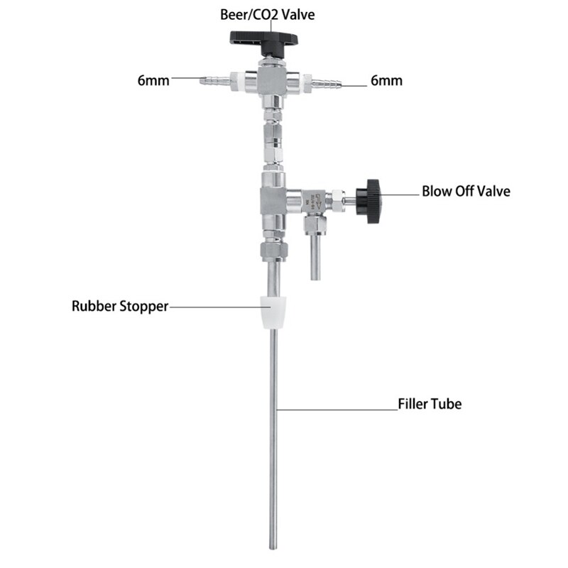 Stainless Steel Counter Pressure Beer Bottle Filler CO2 Beer Brewing Kit