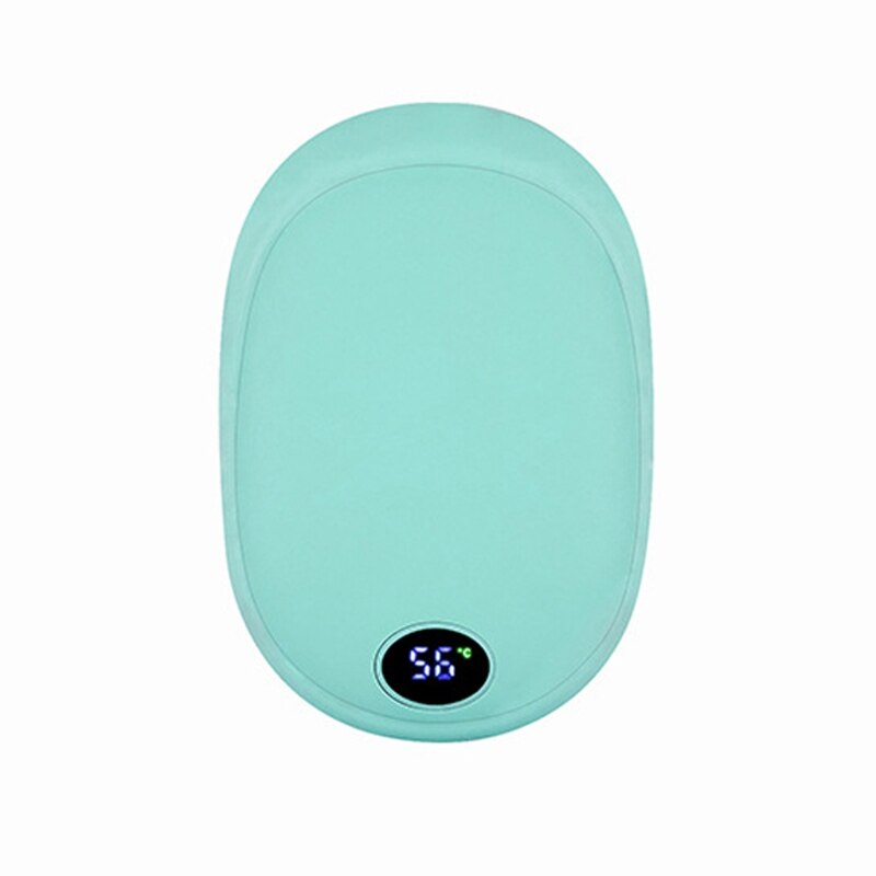 2 In 1 USB Heater Rechargeable Electric Warmer Quick Hand Warmer Heat Heater Light Safety Pocket Mobile Power 10000 mAh: Blue