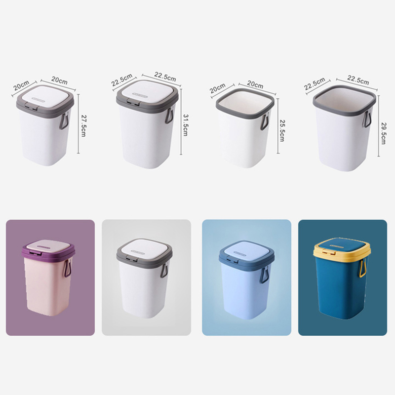 Trash Can Organizer Toilet Garbage Container Bin Home Living Room Kitchen Waste Bin Office Garbage Can Household Cleaning Tools