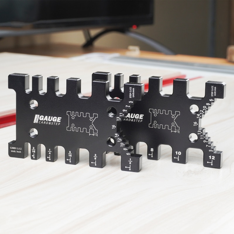 Hohe Präzision Holz Zapfen Sattel Sauerei Lineal metrisch Kaiser Karte Messgerät für Holz Arbeiten Router Sah Tisch Maschine Werkzeuge
