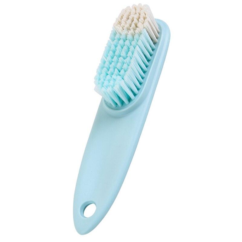 Multi-function Brush Handle Boot Cleaner Portable Shoe Cleaning Kit Laundry Tool Home Floor Brushes Shoe Cleaning Care Brush: Blue Collar Brush