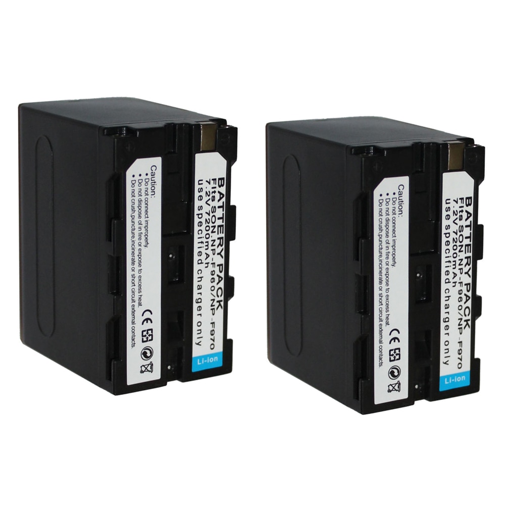 2 PCS NP-F960 NP-F970 oplaadbare Batterij NP F970 NPF970 Camera batterijen voor SONY MC1500C 190 P 198 P F950 MC1000C TR516 TR555