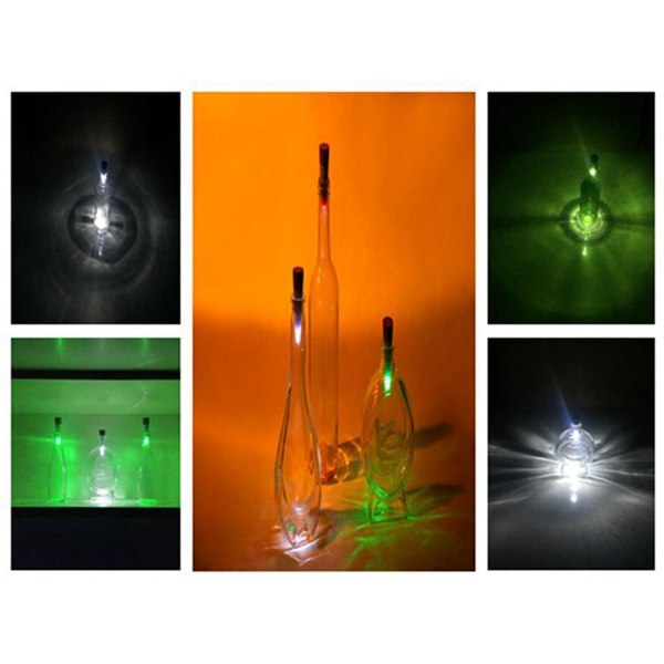Luces LED de corcho para botellas, recargables por USB, luces estrelladas, para manualidades, bodas, Halloween, Navidad, decoración para fiestas, 3 uds., color blanco