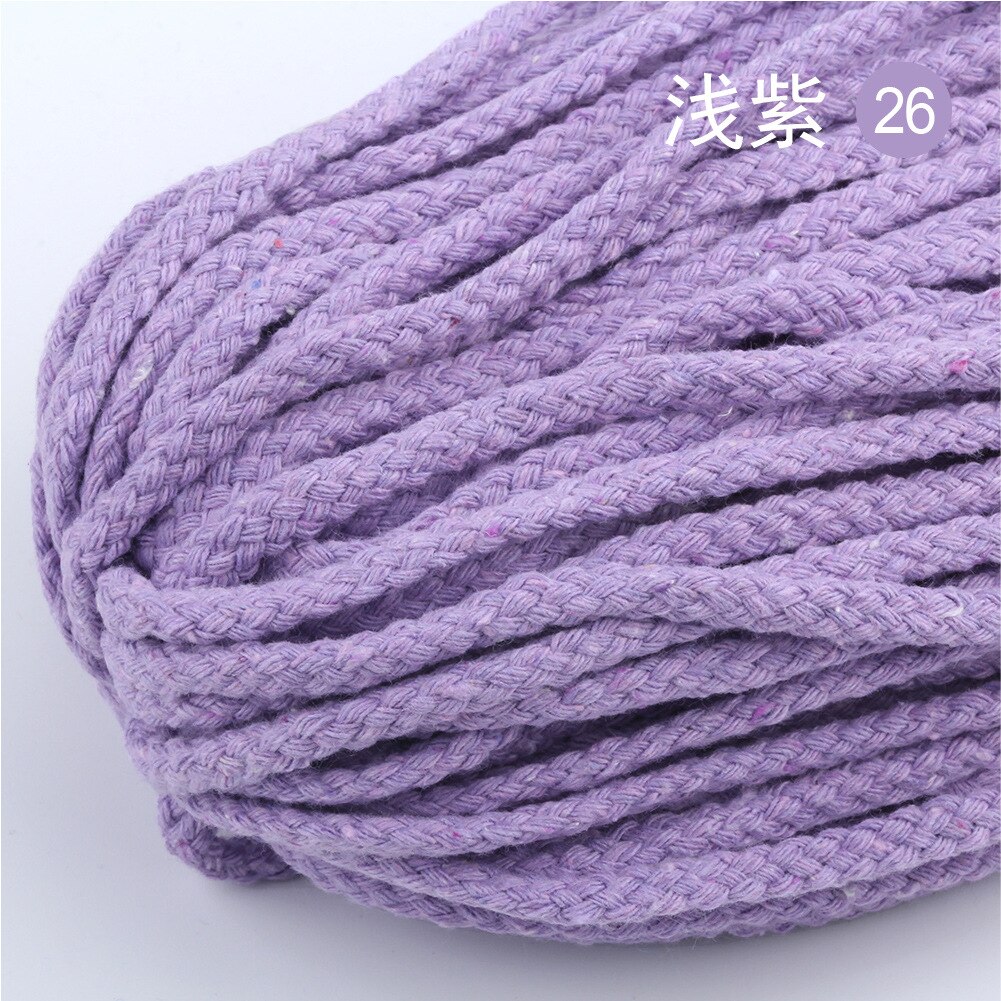 10Yards 5Mm Gekleurde Twisted Cord Touw 100% Katoenen Touw Cords Craft Decoratieve Twisted Diy Handgemaakte Tas Trekkoord Accessoires