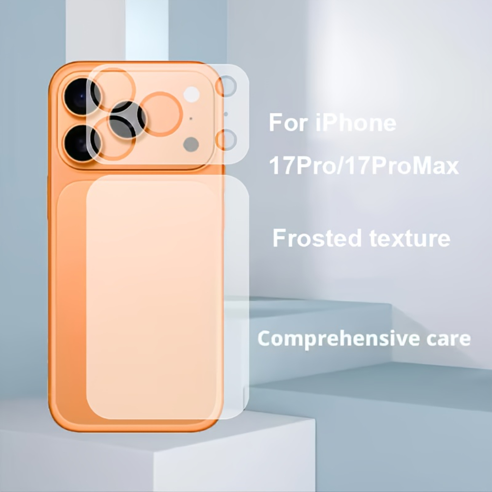 NNBILI 2 Stück matt, weiche Hydrogel-Rückseite, Displayschutzfolie mit Objektivschutzfolie für iPhone 17 Profi Max, einfache Installation