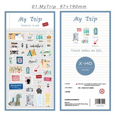 6 ontwerp mijn reis keuken kaart make-up papier sticker scrapbooking cartoon stijl planner boek decoratie